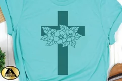 SVG-Flower Cross SVG PNG EPS DXF Cutting and Printing Files Product Image 6