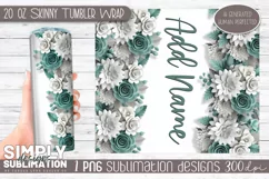 3D Seamless Sublimation Skinny Tumbler Wrap| 20oz | Png Product Image 1