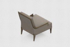 Isometric Arm Chair 3D isolated render Product Image 1