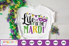 Life of the Mardi with mask SVG for Mardi Gras Product Image 1