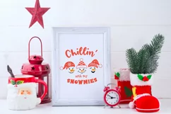 Chillin with my snowmies, snowman svg, Christmas svg quote. Product Image 3