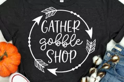 Gather Gobble Shop Svg, Thanksgiving Svg, Black Friday Svg Product Image 1