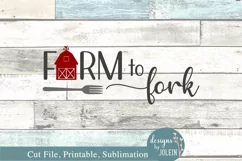 Farm to Fork Kitchen Design - SVG, Sublimation, Printable Product Image 4
