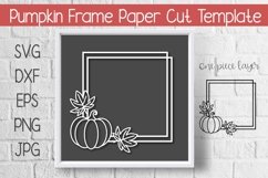 Pumpkin Leaves Frame Paper Cut Template Design Product Image 1