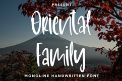 Web Font OrientalFamily - Monoline Handwritten Font Product Image 1