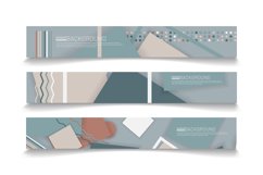 Abstract vector background banner template. rectangular Product Image 1