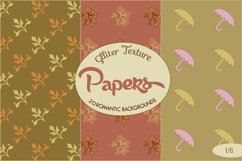 20 Romantic Papers with Glitter Elements JPG Product Image 22
