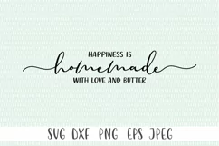 Kitchen Farmhouse Sign SVG - Happiness Is Homemade With Love Product Image 2
