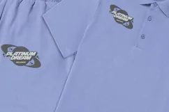 embroidery Cotton Polo Shirt and Shorts psd mockup template Product Image 9