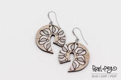 Swirl Bead Abstract Laser Engraved Earring Download Product Image 1