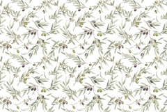 Artistic watercolor olive branch pattern, Mother's Day Product Image 1