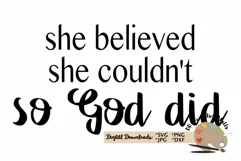 She believed she couldn't so God did, girls bedroom decor Product Image 2