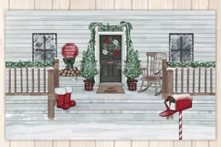 Merry Little Christmas scene - Christmas porch Product Image 2
