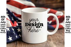 4th of July white 11oz blank coffee mug mockup Product Image 1