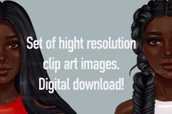 African American women clip art bundles, Gym clipart PNG Product Image 6