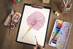 100 Hand Painted Watercolor Handy Feather Fan Clip Arts Product Image 2