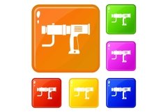 Hand drill icons set vector color Product Image 1