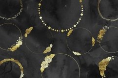 Gold Foil Wreath Clipart Set Product Image 2