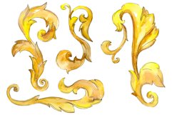 Gold monograms 3 Watercolor png Product Image 1