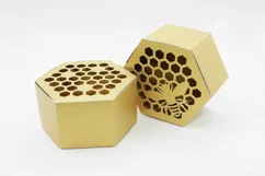 Honey bee favor box template, Honey wedding favors Product Image 1