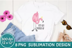 Flamingo Sublimation PNG | Summer Sublimation Product Image 2