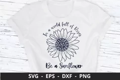 Sunflower Svg, Be Sunflower Svg, sunflower qoute svg, png Product Image 2