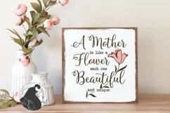 A Mother Is Like a Flower SVG, Mother's Day SVG Product Image 1