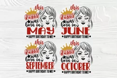Queen are Born SVG, Crown Svg, Birthday Girl Shirt Designs Product Image 4