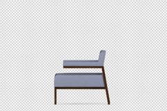 Isometric Arm Chair 3D isolated render Product Image 1