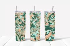 Liquid Marble Foil 20oz Skinny Tumbler Sublimation Designs Product Image 2