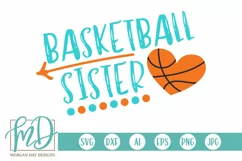 Basketball Sister SVG DXF PNG Cut File Product Image 1
