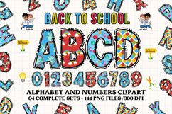 Back to School Alphabet png, letters doodle, school clipart Product Image 1