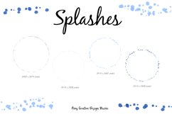 20 Hand Drawn Blue Splashes Abstract Clip Art Bundle Product Image 5