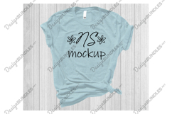Bella Canvas 3001 Tshirt Mock-up ICE BLUE HEATHER Product Image 1