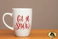 Christmas SVG PNG EPS DXF Let It Snow SVG Christmas Quotes Product Image 9