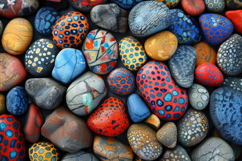 Colorful Painted Rocks Background Wallpaper Product Image 1