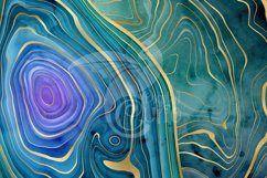 Watercolor Teal Agate Clipart Product Image 3