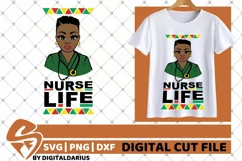 Nurse Life svg, Doctor svg, Black Woman svg, Short Hair svg Product Image 1
