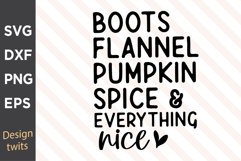 Boots Flannel Pumpkin Spice And Everything Nice SVG Product Image 1