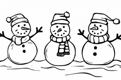 Snowman Coloring Page Background Wallpaper Product Image 1