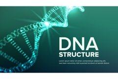 Dna Structure Vector. Abstract Helix. Genetic Molecule. Product Image 1