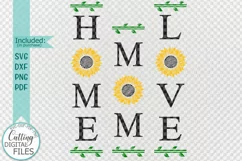 Mom Love Home sunflower Mothers Day signs svg cutting file Product Image 2