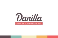 Web Font Danilla Font Premade Logos Product Image 6