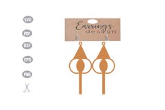 Earrings Template SVG Product Image 1