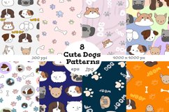 Cute Dog Design Seamless Pattern Puppies Digital Paper Product Image 1