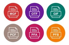 Set Of File Formats Icons Product Image 1
