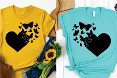 Butterfly Heart SVG PNG EPS DXF Files Butterfly SVG Cut File Product Image 4