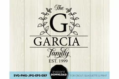 Monogram SVG, Family name SVG, Family svg, Last name svg Product Image 3