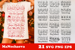 Cute Christmas SVG Bundle | 21 Funny Holiday Cliparts Product Image 1