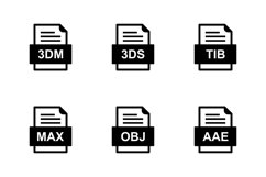 Set Of File Formats Icons Product Image 1